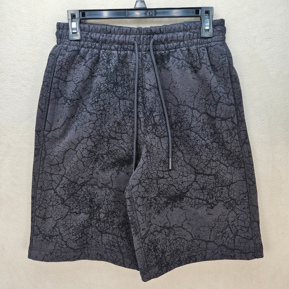 DSG MEN'S SMALL FLEECE SHORT PRINT LAVASCAPE ASPHALT NWT